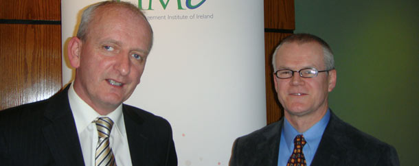 Bernard Gloster, HSE with Finbarr Colfer, HIQA