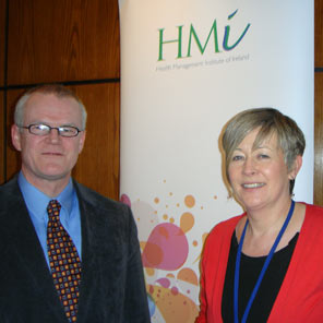 Finbarr Colfer, HIQA with Winnie Davern, Treasurer, HMI West