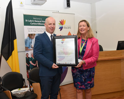 Jim Daly , Minister of State, Department of Health and Anne Slattery, General Manager, St. Luke’s General Hospital, Carlow-Kilkenny