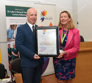 Jim Daly , Minister of State, Department of Health and Anne Slattery, General Manager, St. Luke’s General Hospital, Carlow-Kilkenny